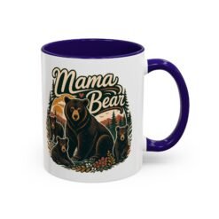 Mama Bear - Color Accent Mug – Fierce Sips, Cozy Vibes - Image 9