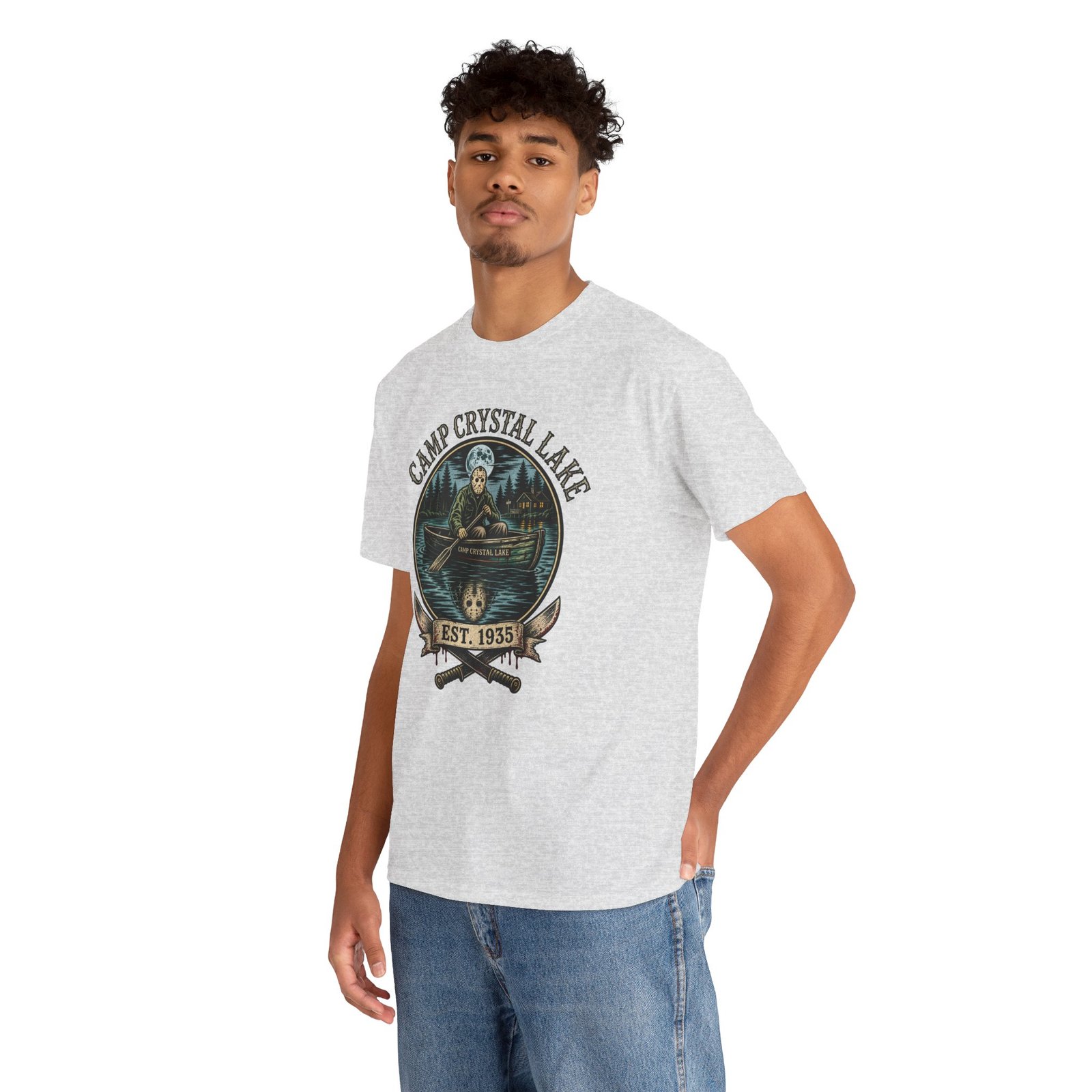 Camp Crystal Lake - Unisex T-Shirt – Friday the 13th Jason Voorhees Horror - Image 6