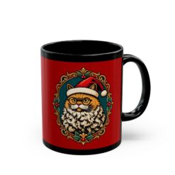 Santa Claws – Black Mug – Meowy and Bright