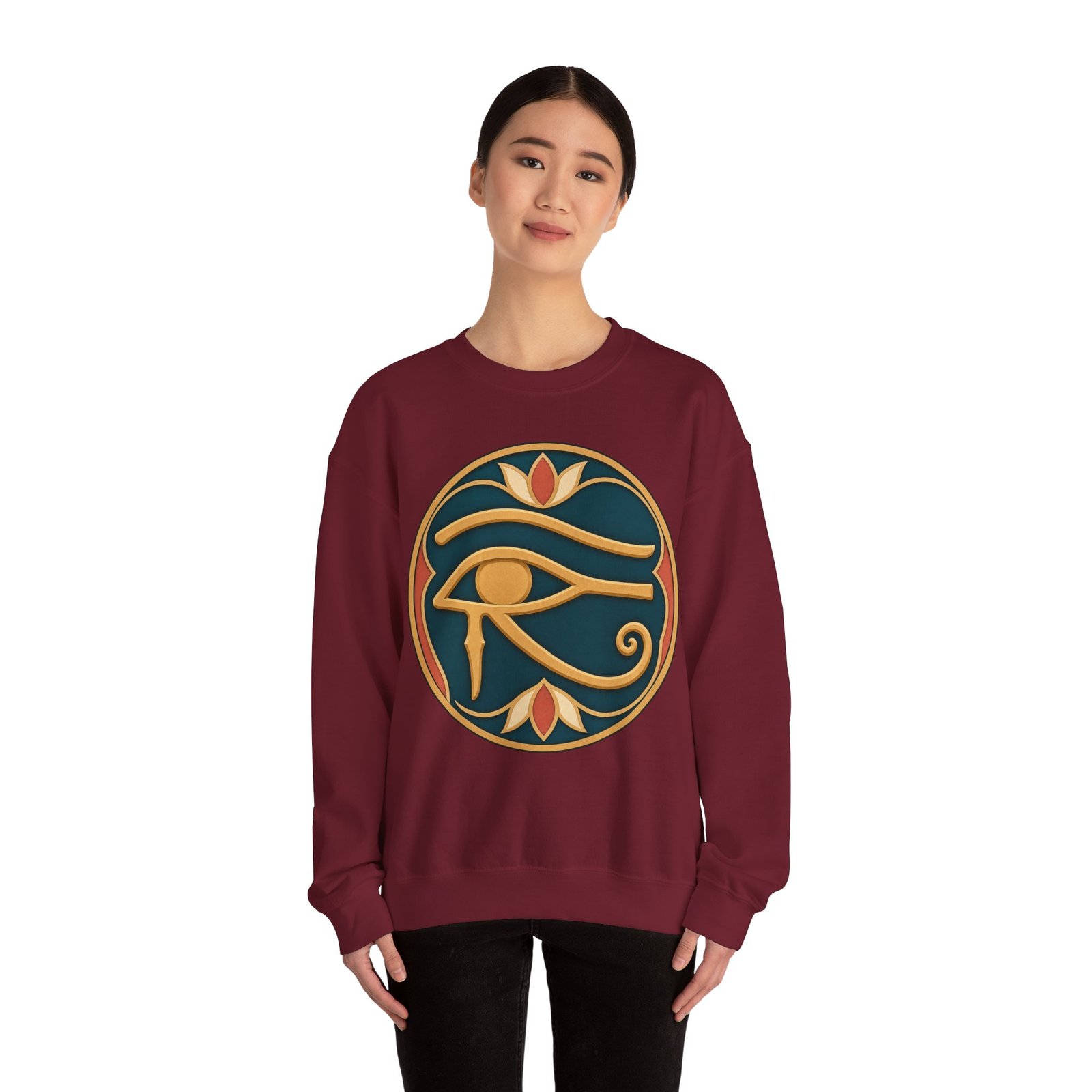 Eye of Horus - Unisex Sweatshirt – Ancient Egyptian Symbol, Modern Comfort - Image 5