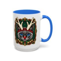 Rudolph the Reindeer Cat Color Accent Mug – Sip with Whiskers and Cheer - Image 21