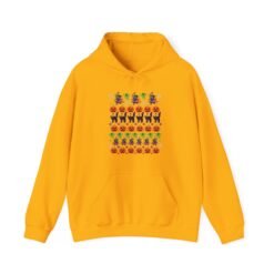Halloween Ugly Sweater - Unisex Hoodie – Spooky Season Full Pattern - Image 13