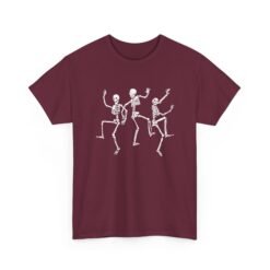 Dancing Skeletons - Unisex T-Shirt – Funny Halloween Skeleton Dance - Image 13