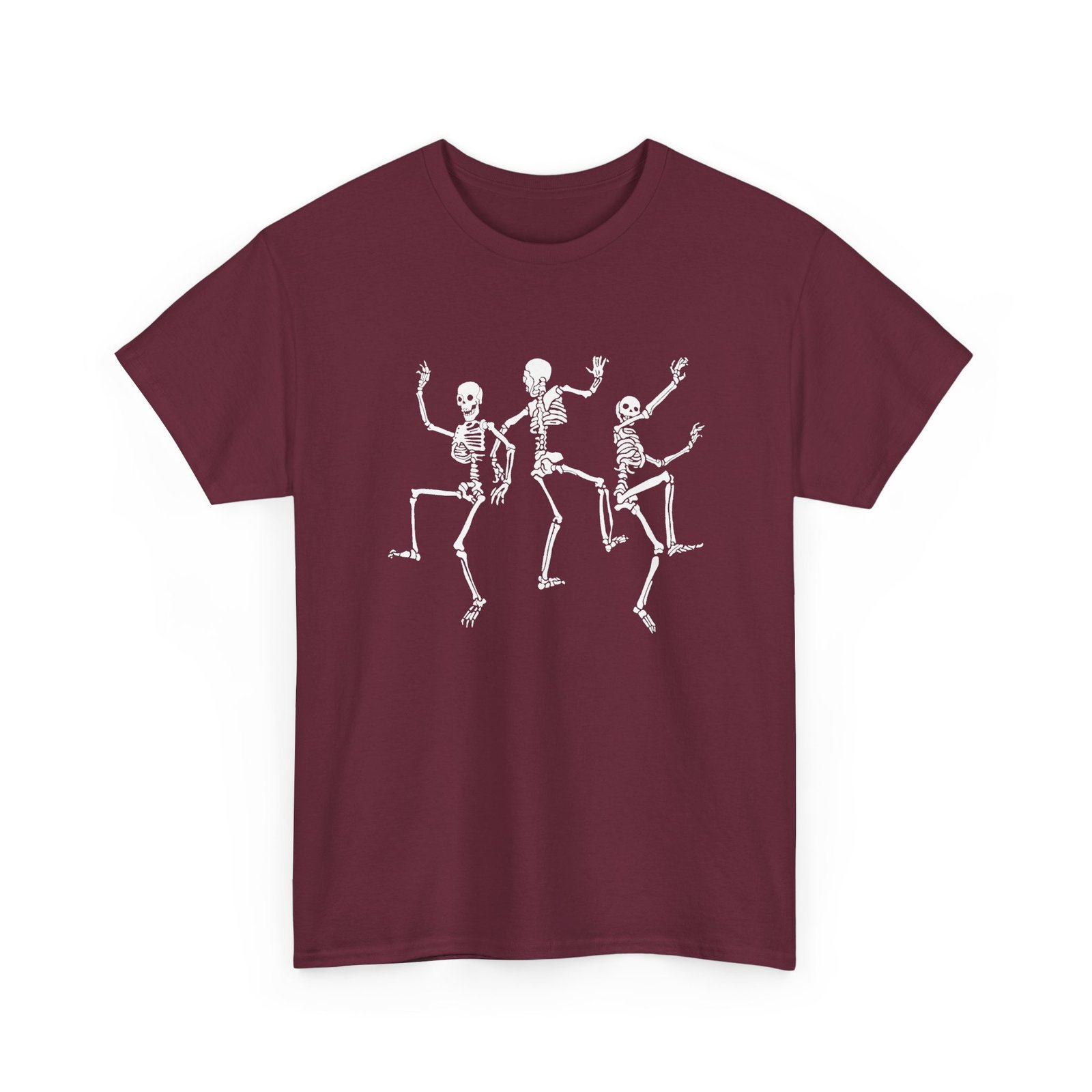 Dancing Skeletons - Unisex T-Shirt – Funny Halloween Skeleton Dance - Image 13