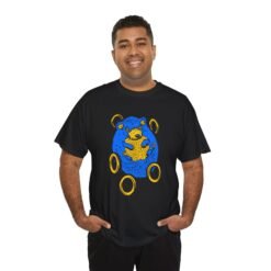 Blue Hedgehog and Golden Rings Unisex T-Shirt – Retro Gaming and Arcade - Image 11