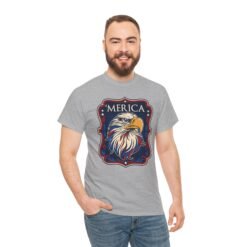 ’Merica - Unisex T-Shirt – Bald Eagle, Big Attitude - Image 7