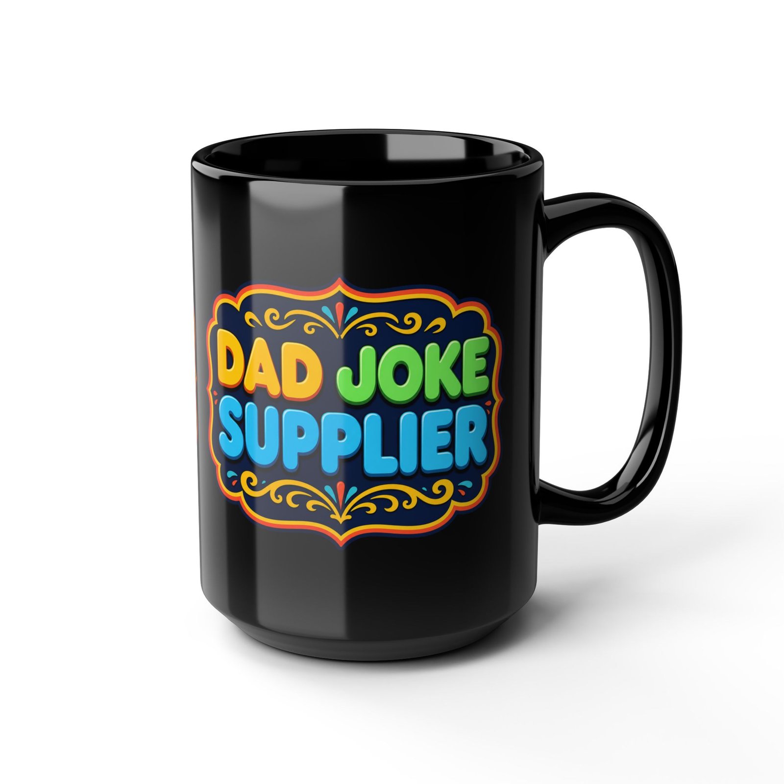 Dad Joke Supplier – Black Mug – Caffeine and Comedy Included - Image 8
