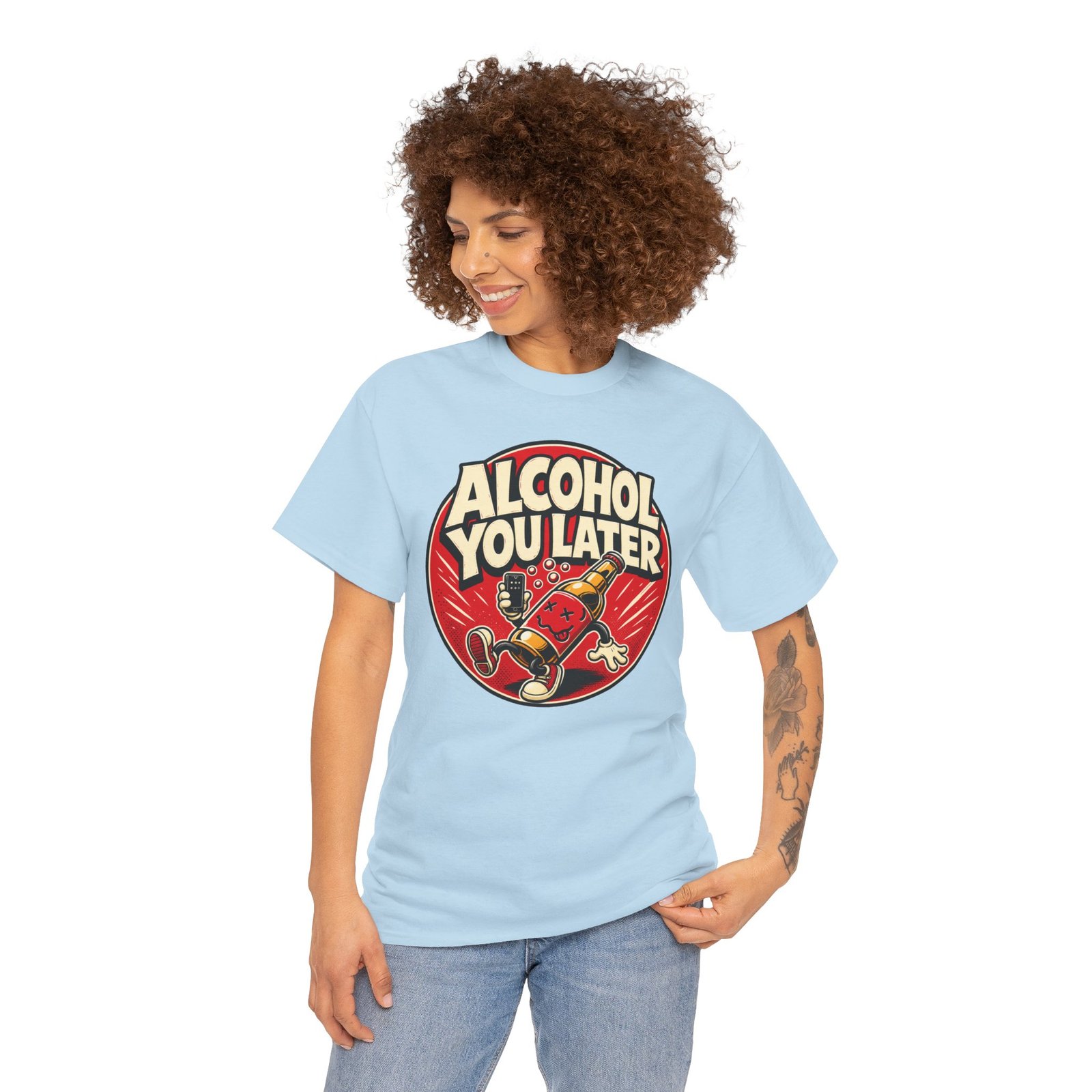 Alcohol You Later – Unisex T-Shirt – Sorry, I Can’t Talk Right Now - Image 2