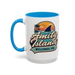 Amity Island Welcomes You – Color Accent Mug – Coffee With a Bite - Image 20