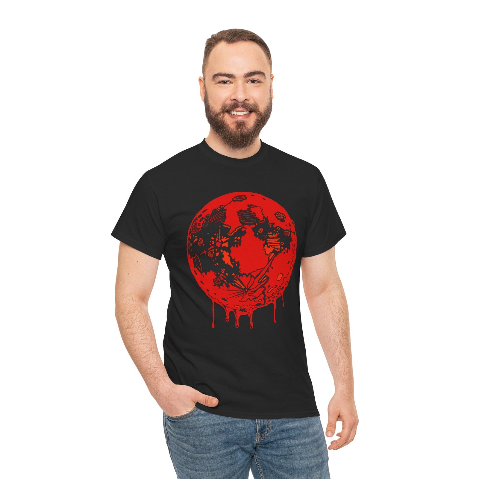 Blood Moon - Unisex – Gothic - Red Lunar Eclipse - Horror Shirt - Image 3