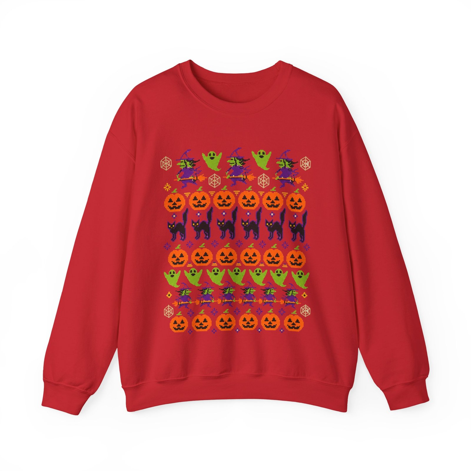 Halloween Ugly Sweater - Unisex Sweatshirt – Spooky Season Full Pattern - Image 21