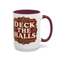 Deck the Halls – Color Accent Mug – Sip Into the Season - Image 19