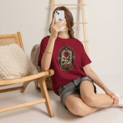 Enchanted Rose - Unisex T-Shirt – Timeless Beauty, Captured in Glass - Image 4