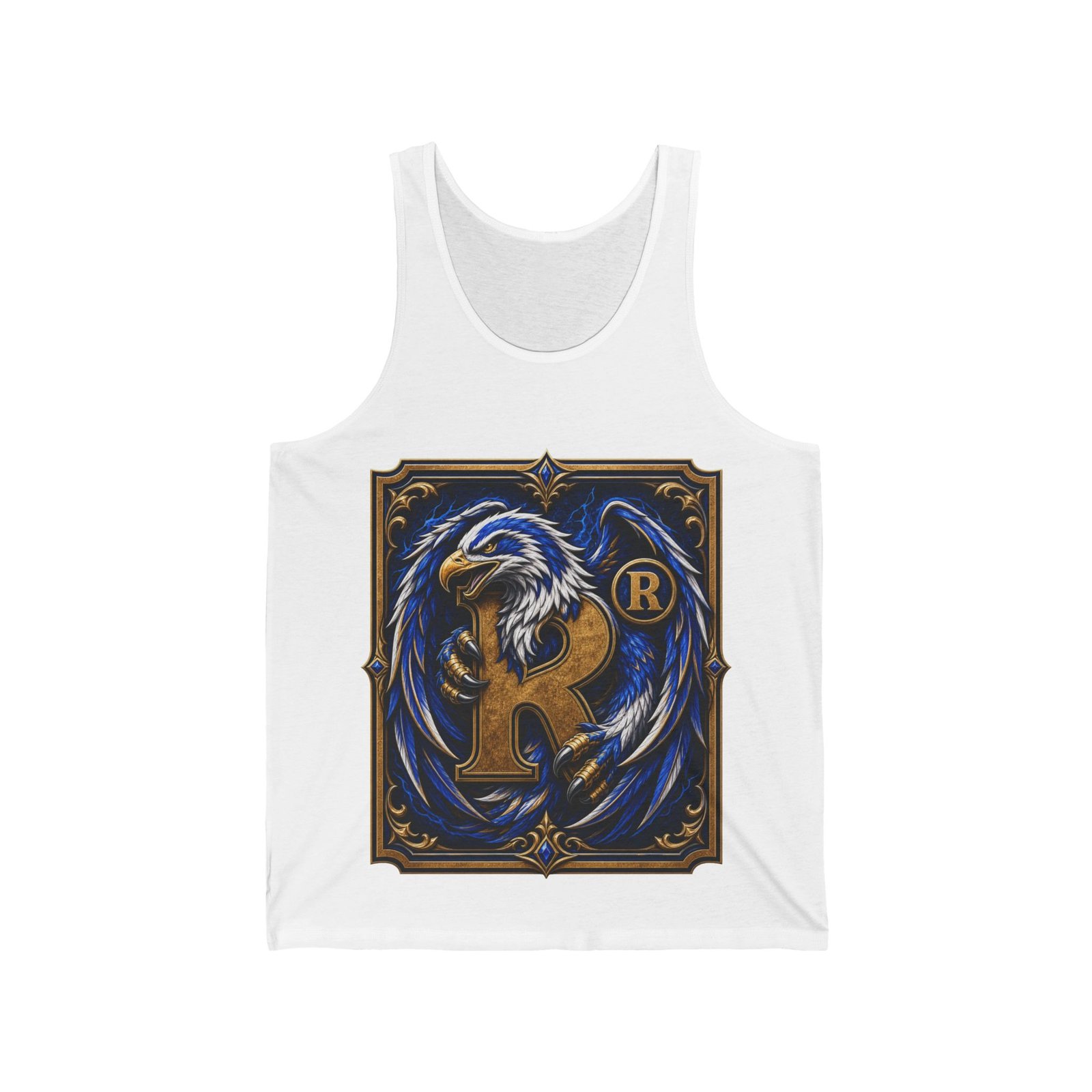 House of Eagle – Unisex Jersey Tank Top – Cool Wizarding School Style for Clever Minds