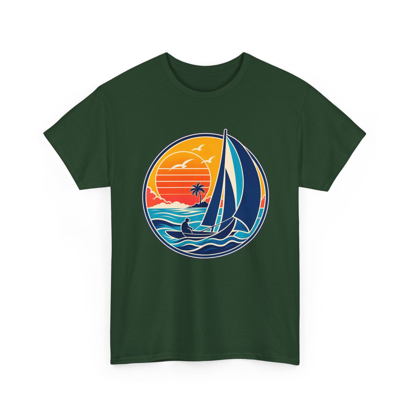 Retro Sail and Sun - Unisex T-Shirt – Vintage Sailboat, Nautical - Coastal - Image 15