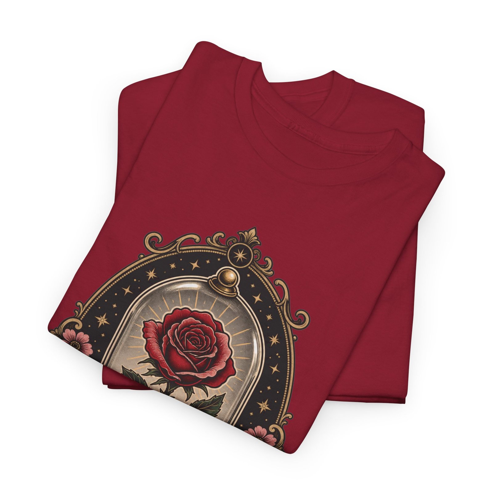 Enchanted Rose - Unisex T-Shirt – Timeless Beauty, Captured in Glass - Image 3