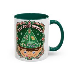 Elf Food Groups – Color Accent Mug – Sweet Sips, North Pole Style - Image 11