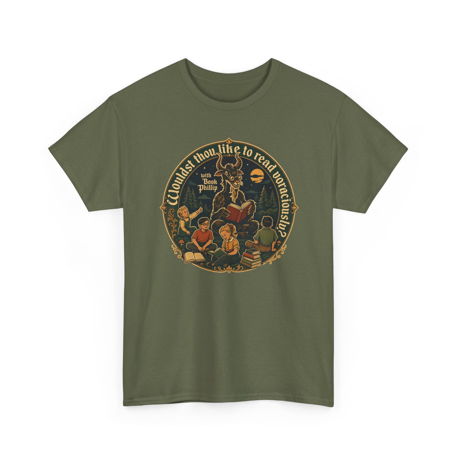 Wouldst Thou Like to Read Voraciously with Book Philip? – Unisex T-Shirt – Folk Horror for Bookworms - Image 13