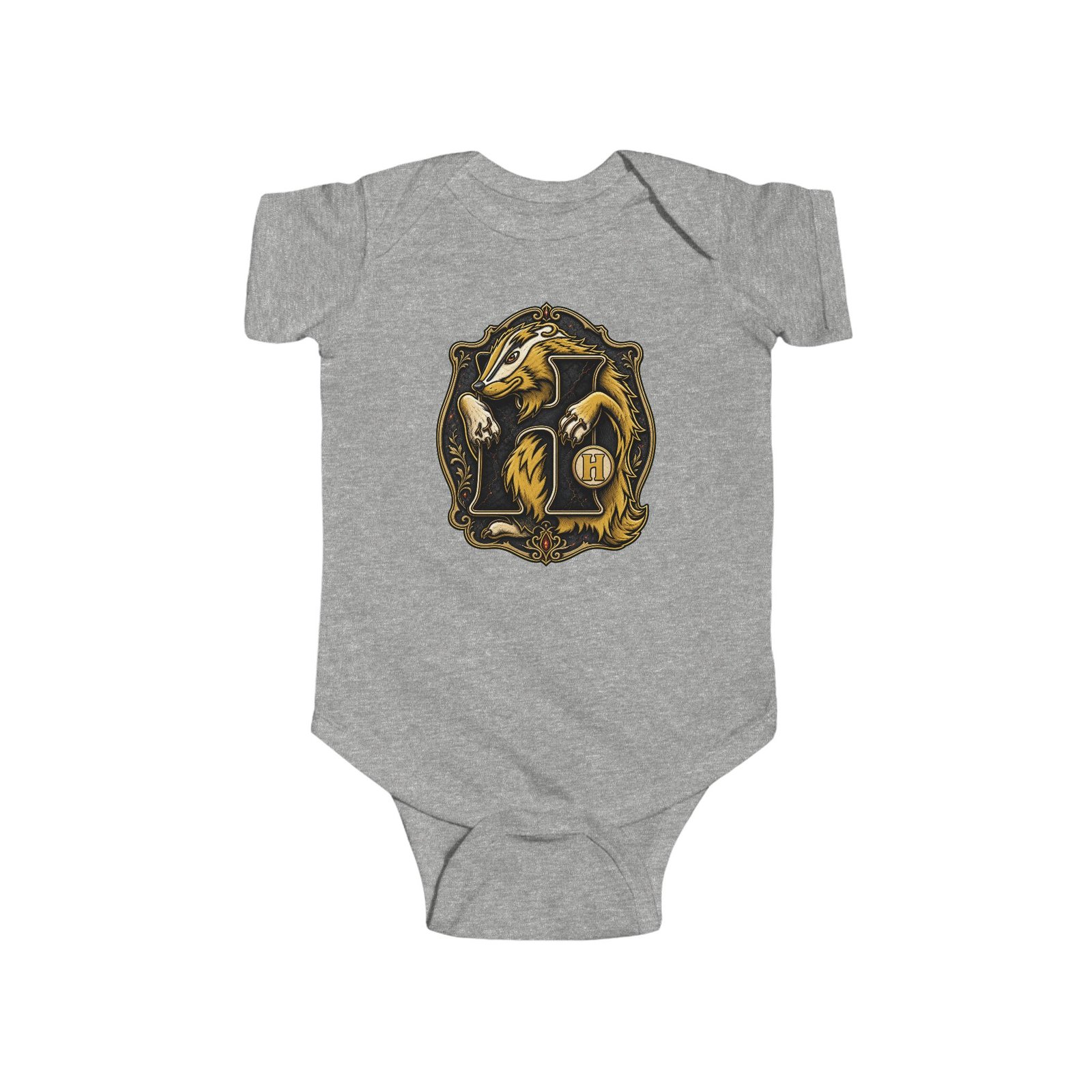 House of Badger – Baby Bodysuit – Little Wizard, Big House Pride - Image 4