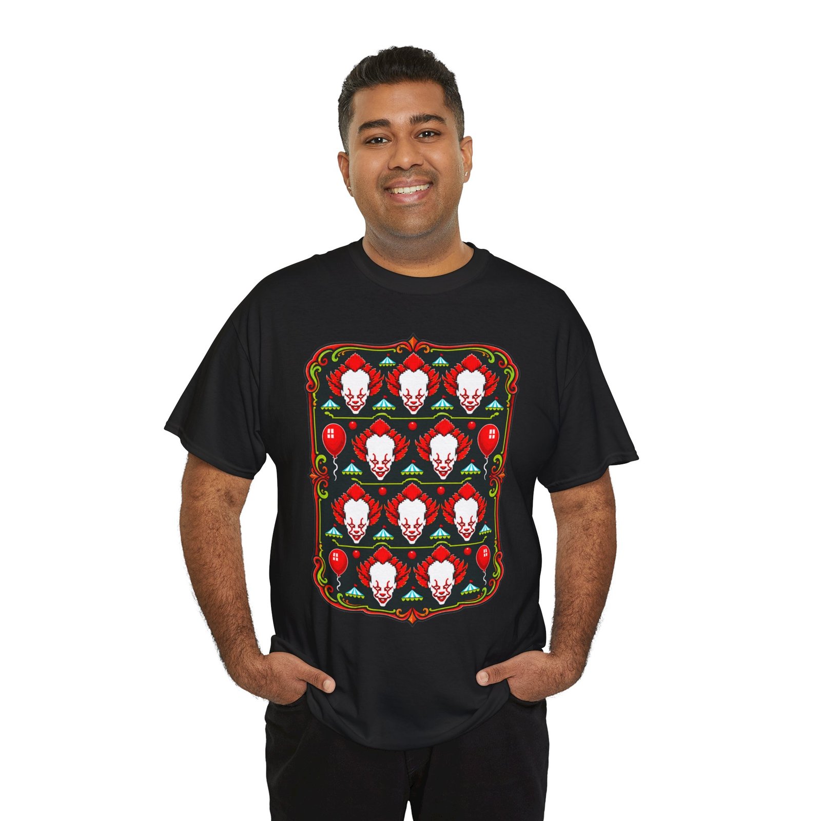 Scary Clown Halloween Christmas – Unisex T-Shirt – From Spooky Season to Scary Christmas - Image 11