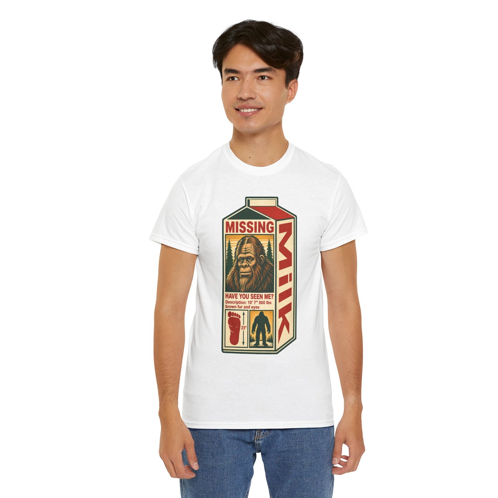 Missing Bigfoot – Unisex T-Shirt – Have You Seen This Sasquatch? - Image 5