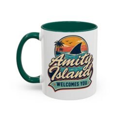 Amity Island Welcomes You – Color Accent Mug – Coffee With a Bite - Image 24