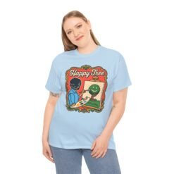 "Happy Tree" Unisex T-Shirt – Peace, Paint, and Positivity - Image 6