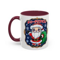 Kawaii Santa - Color Accent Mug – メリークリスマス with Every Sip - Image 10