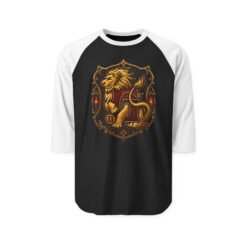 House of Lion – Unisex Raglan T-Shirt – Wizarding School Courage Meets Game-Day Style - Image 5