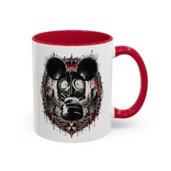 Gas Mask Mouse - Color Accent Mug – Sip with a Side of Strange - Image 4