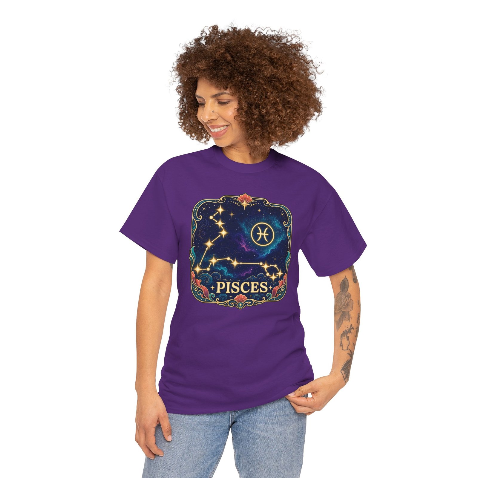 Pisces Constellation - Unisex T-Shirt – Go with the Flow - Image 5