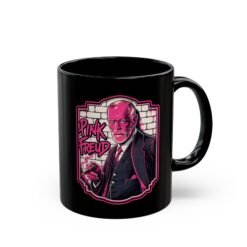 Pink Freud – Black 11oz or 15oz Mug – Coffee, Rock & Psychoanalysis