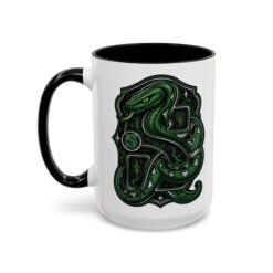 House of Snake – Accent Color Mug – Wizarding School Ambition in Every Sip - Image 6