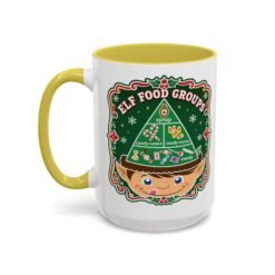 Elf Food Groups – Color Accent Mug – Sweet Sips, North Pole Style - Image 46