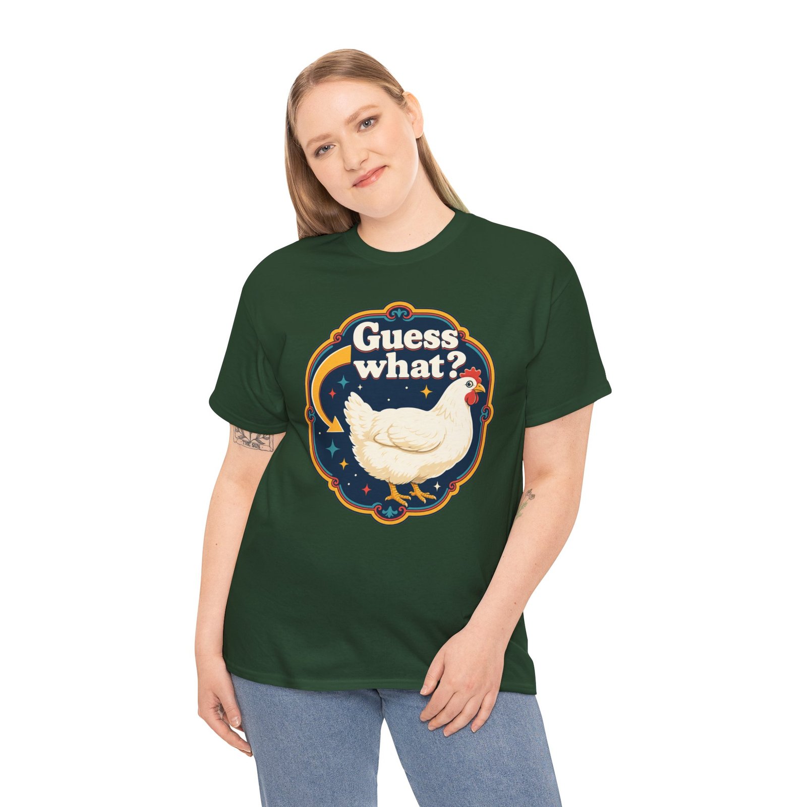 Guess What? Chicken Butt – Unisex T-Shirt – Classic Chicken Punchline - Image 6