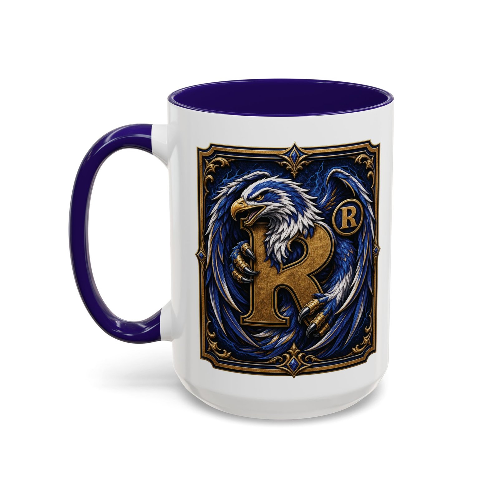 House of Eagle – Accent Color Mug – Wizarding School Wisdom in Every Sip - Image 12
