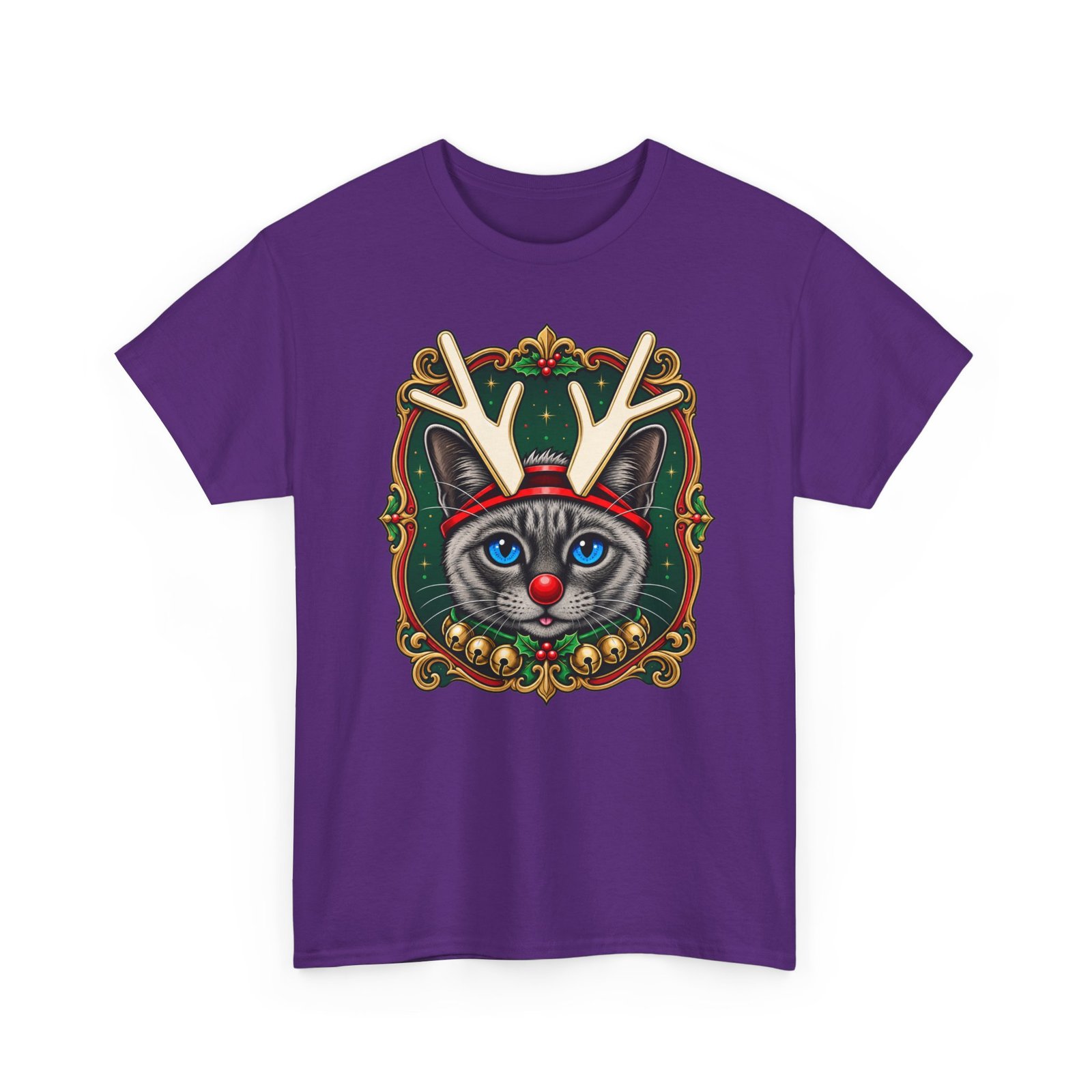 Rudolph the Reindeer Cat Unisex T-Shirt – Purr-fectly Festive Feline Fun - Image 18