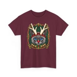 Rudolph the Reindeer Cat Unisex T-Shirt – Purr-fectly Festive Feline Fun - Image 11