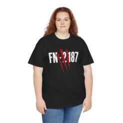 FN-2187 Red Handprint – Unisex T-Shirt – A Number With a Story - Image 10