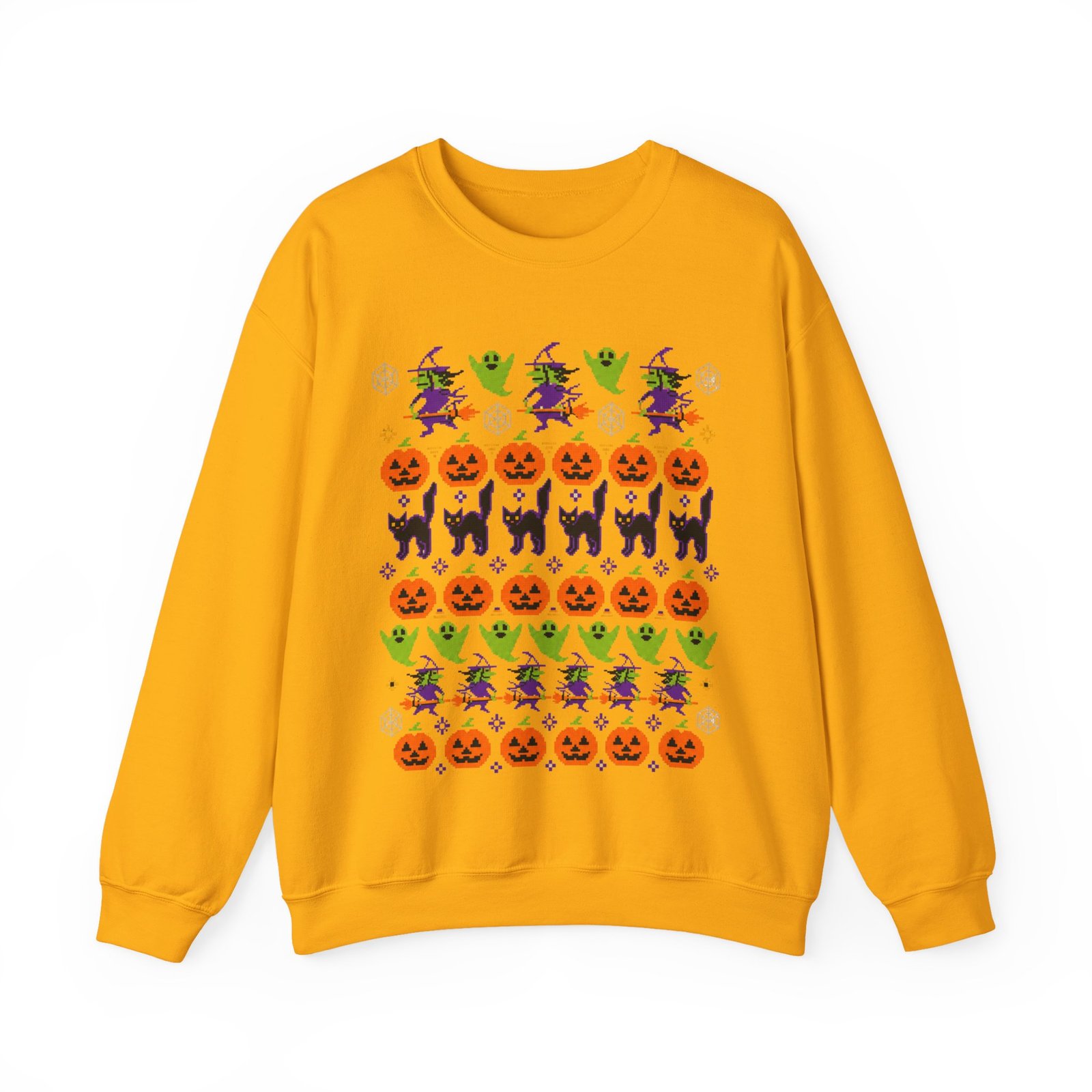 Halloween Ugly Sweater - Unisex Sweatshirt – Spooky Season Full Pattern - Image 15