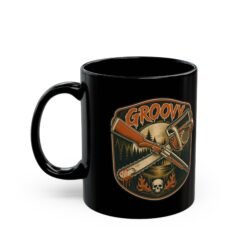 Alternative view of Groovy - Black Mug – Hail to the Caffeine, Baby