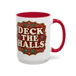 Deck the Halls – Color Accent Mug – Sip Into the Season - Image 23