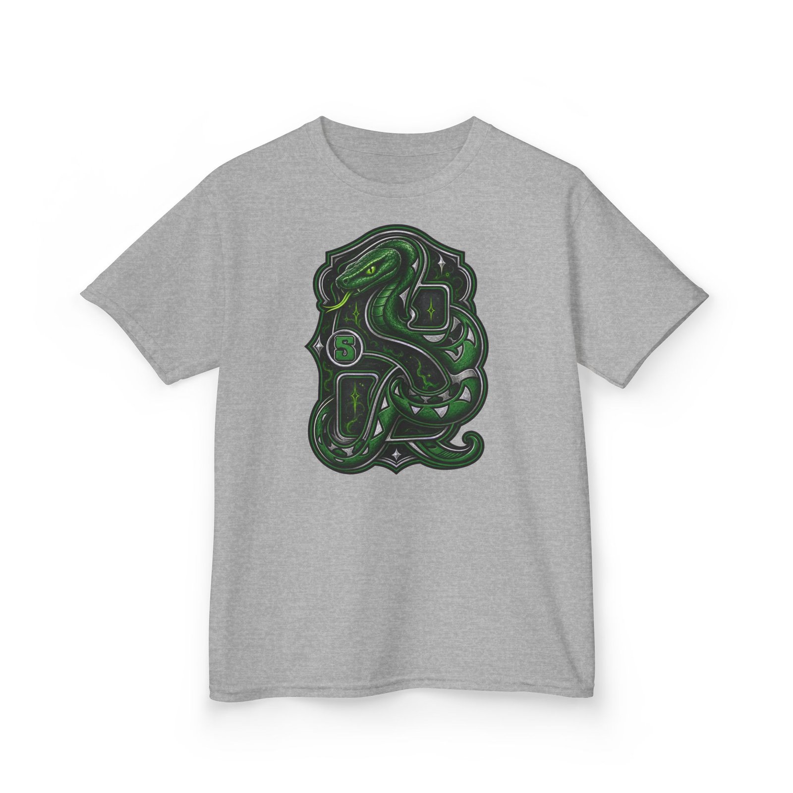 House of Snake – Kids T-Shirt – Young Wizards with Clever Plans - Image 9