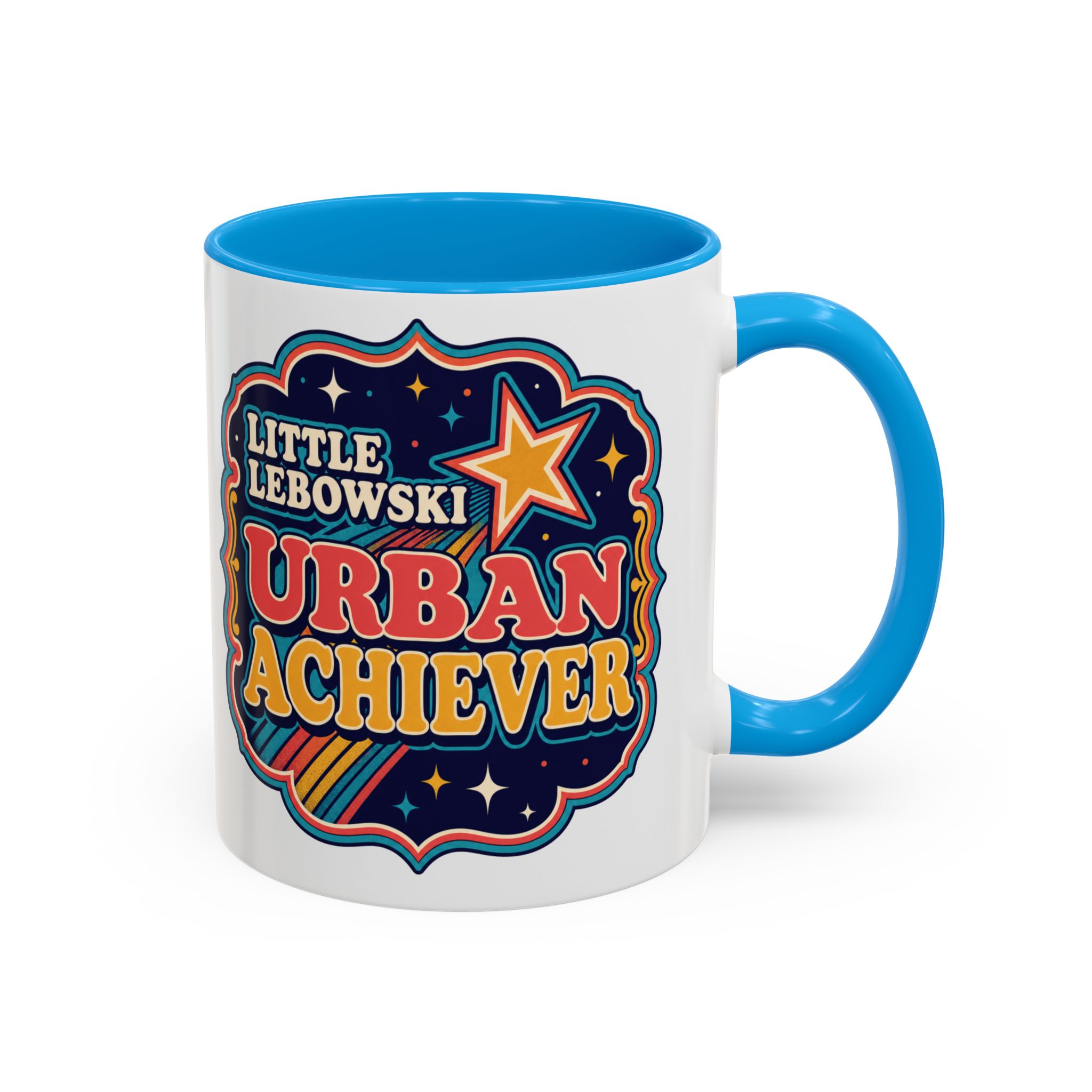 Little Lebowski Urban Achiever – Accent Color Mug – Modest Goals, Strong Coffee - Image 2