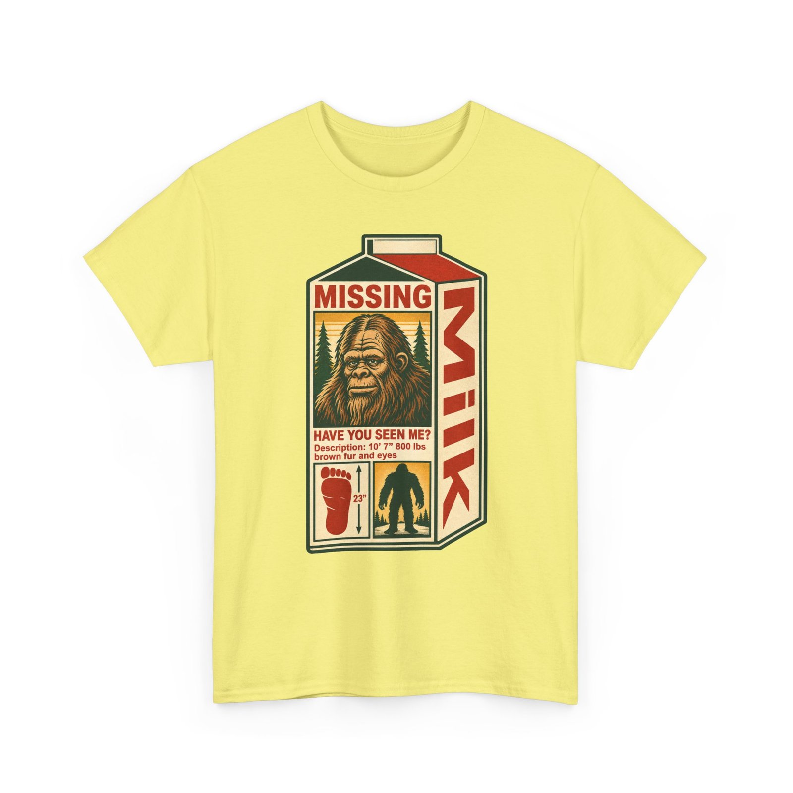 Missing Bigfoot – Unisex T-Shirt – Have You Seen This Sasquatch? - Image 13