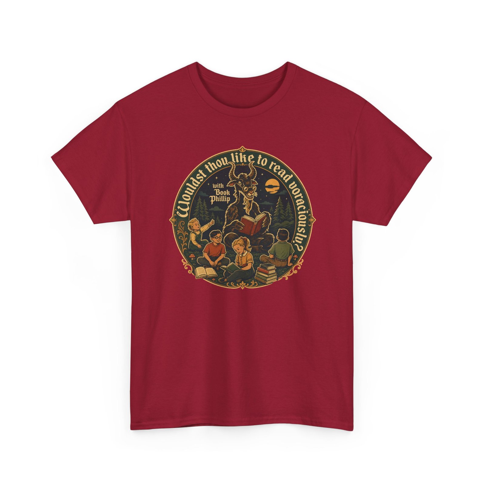 Wouldst Thou Like to Read Voraciously with Book Philip? – Unisex T-Shirt – Folk Horror for Bookworms - Image 21