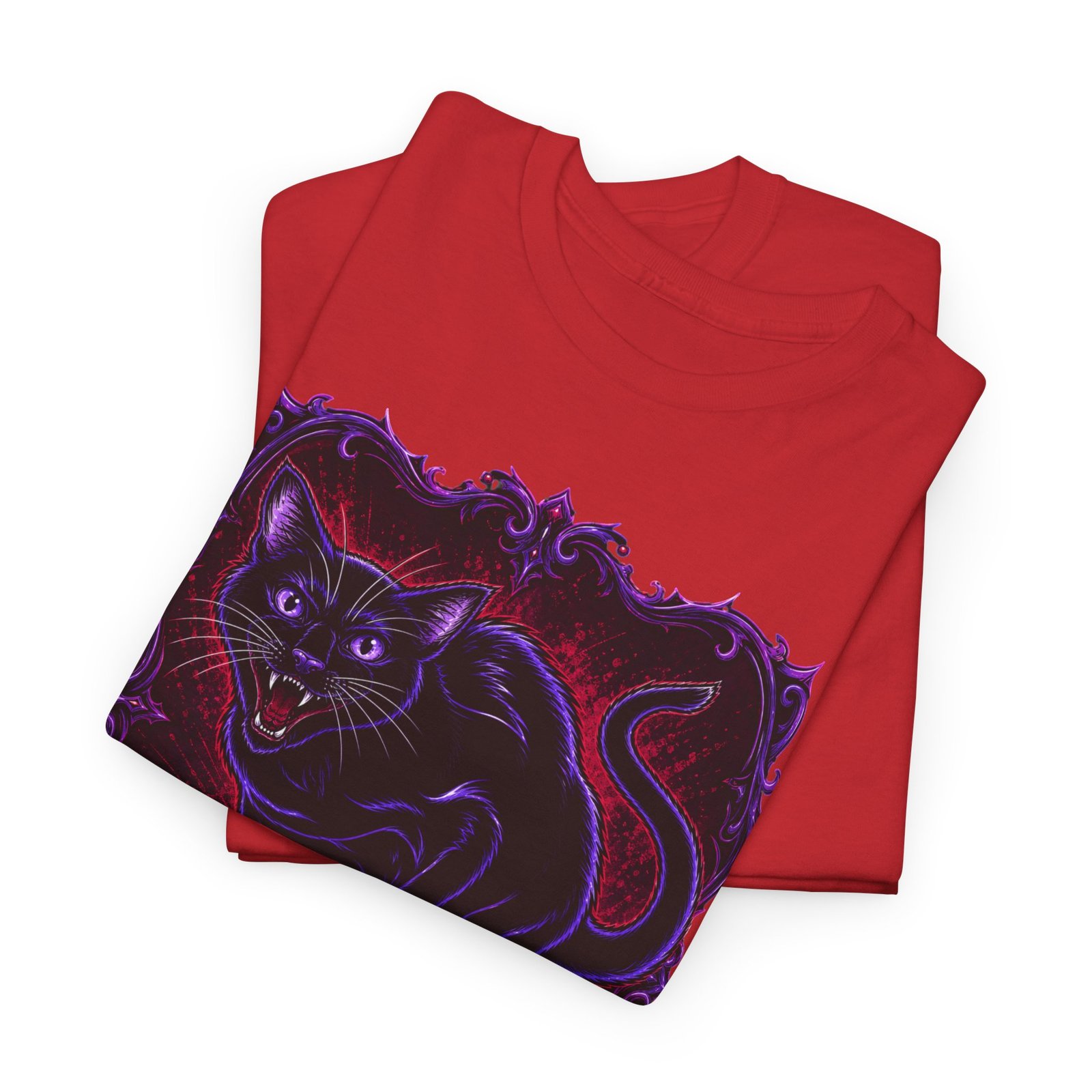 Hissing Black Cat – Unisex T-Shirt – Fierce, Feline and Full of Attitude - Image 3