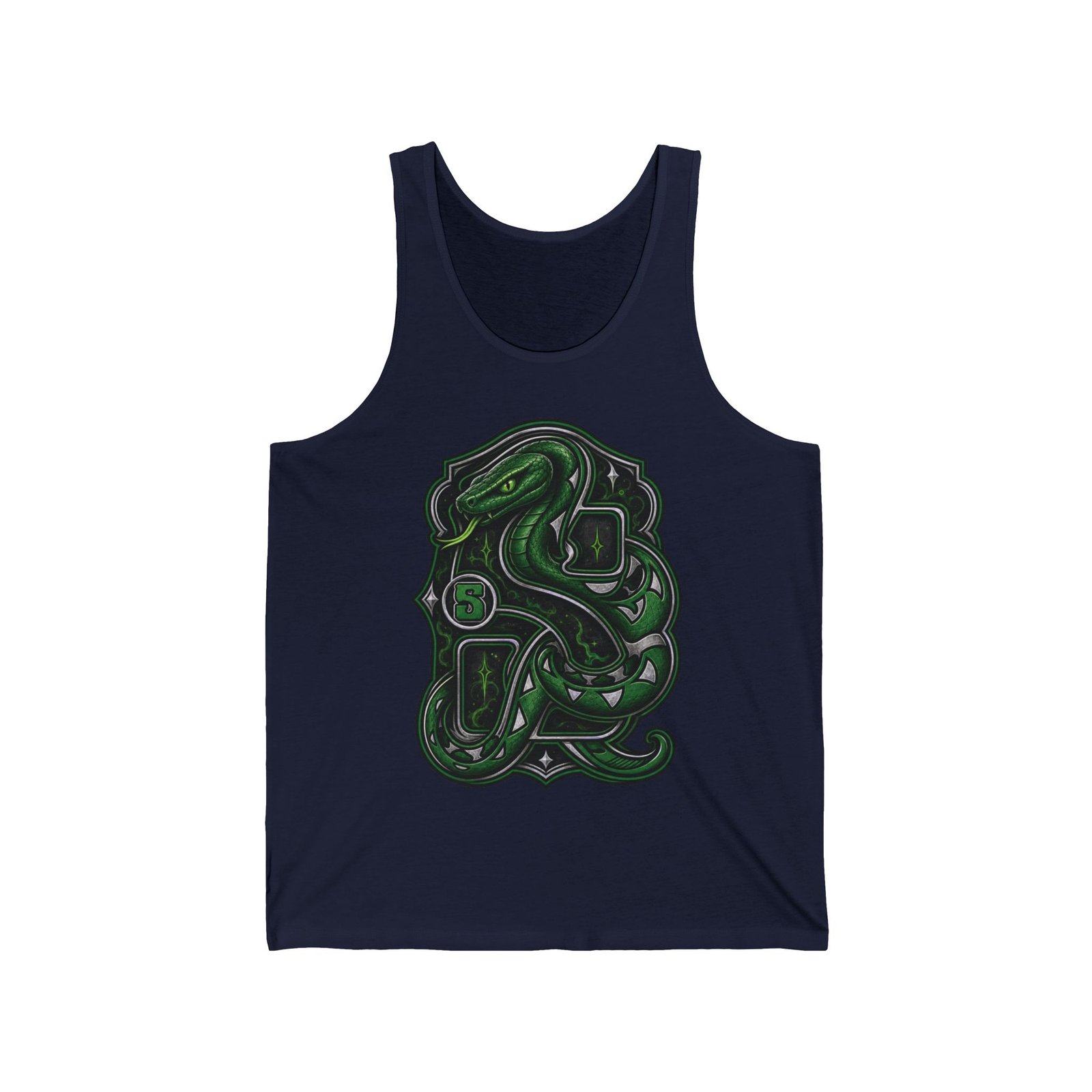 House of Snake – Unisex Jersey Tank Top – Cool Wizarding School Strategy - Image 9