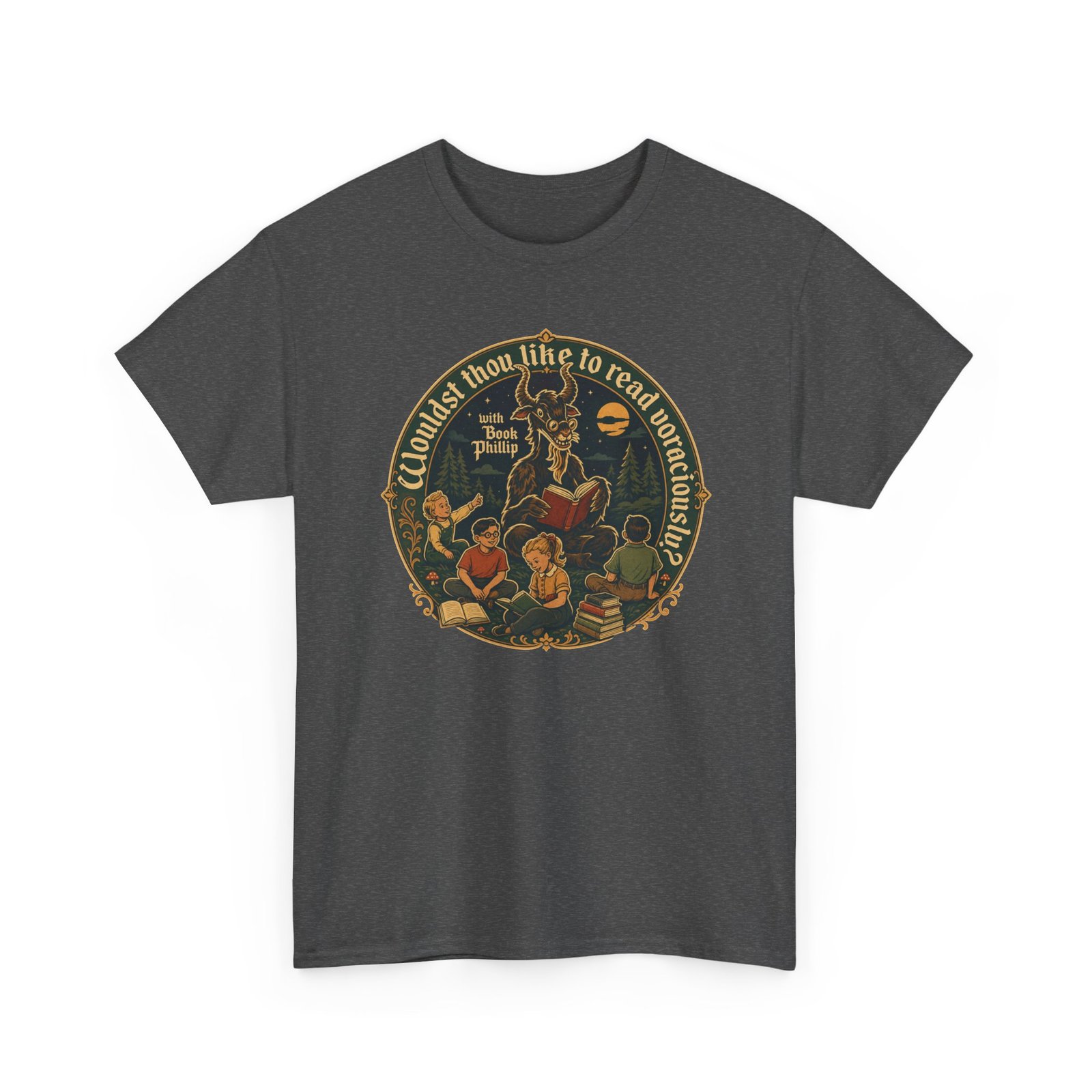 Wouldst Thou Like to Read Voraciously with Book Philip? – Unisex T-Shirt – Folk Horror for Bookworms - Image 16