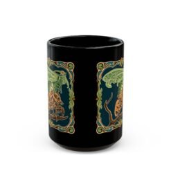 Molting Cicada – Black Mug – Sip Through the Transformation - Image 5